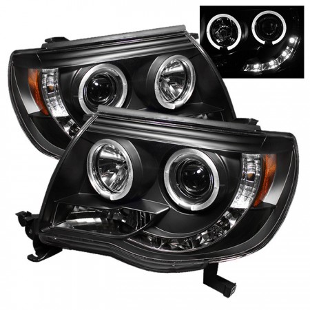Ксеноновые фары Spyder Auto для Toyota Tacoma (Black) LED Halo
